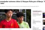 期待！每体：14岁中国球员李昊炎下赛季将加盟巴萨U15